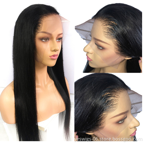 Wholesale Lace Wig Vendors Glueless Swiss Hd Lace Frontal Wig For Black Women Transparent Raw Indian Human Hair Lace Front Wig